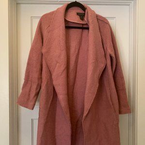 Tahari Light Pink Long Sweater Coat